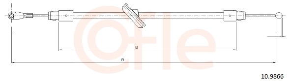 Cable Pull, parking brake (In front)  Art. 92109866