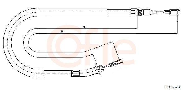 Cable Pull, parking brake (Double cloth)  Art. 92109873