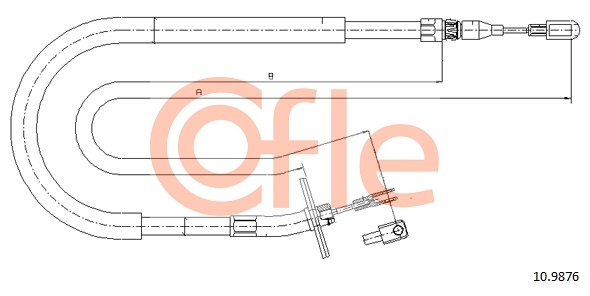 Cable Pull, parking brake (Back, right)  Art. 92109876