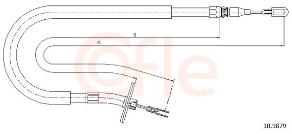 Cable Pull, parking brake (Back, left)  Art. 92109879