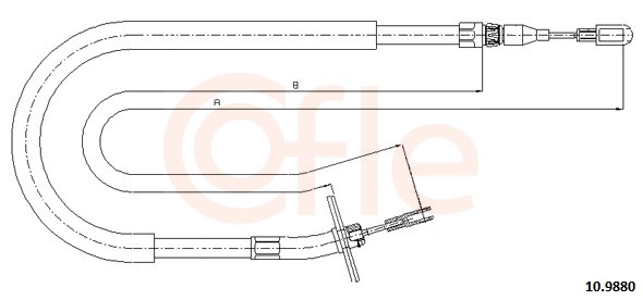 Cable Pull, parking brake (Back, right)  Art. 92109880