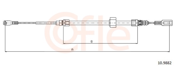 Cable Pull, parking brake (In front)  Art. 92109882