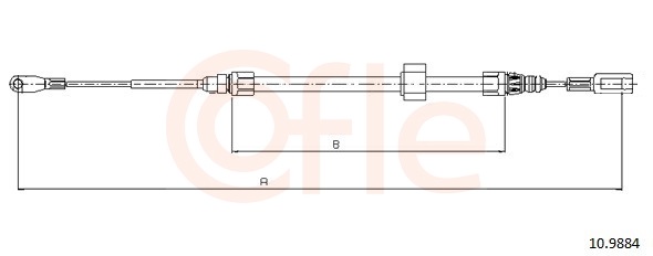 Cable Pull, parking brake (In front)  Art. 92109884