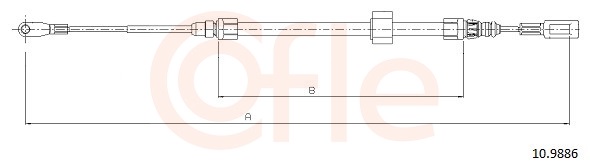 Cable Pull, parking brake (Double cloth)  Art. 92109886