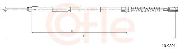 Cable Pull, parking brake (Left, Back, Right)  Art. 92109891