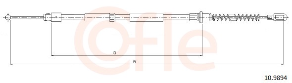 Cable Pull, parking brake (Back, right, Back, left)  Art. 92109894