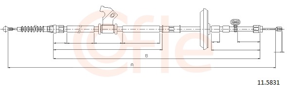 Cable Pull, parking brake (1812)  Art. 92115831