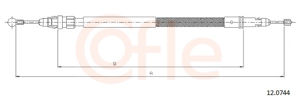 Cable Pull, parking brake (Right, Back, Left)  Art. 92120744