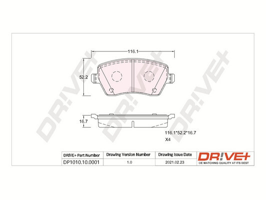 Brake Pad Set, disc brake  Art. DP1010100001