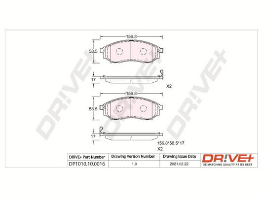 Brake Pad Set, disc brake  Art. DP1010100016