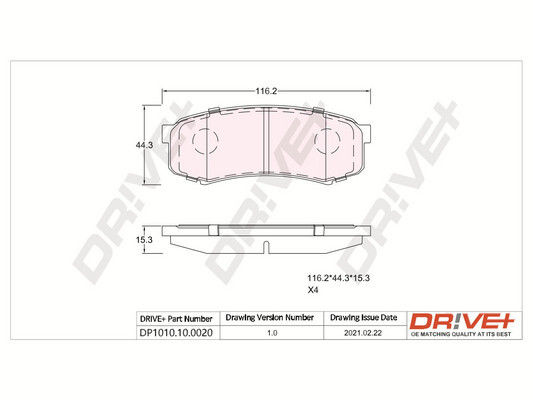 Brake Pad Set, disc brake  Art. DP1010100020