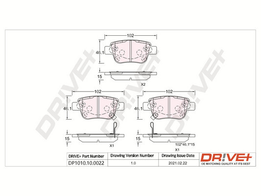 Brake Pad Set, disc brake  Art. DP1010100022