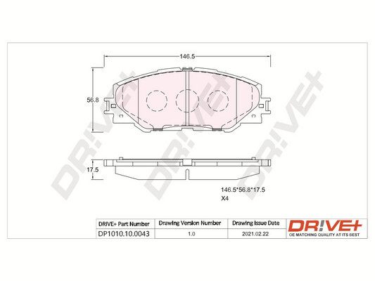 Brake Pad Set, disc brake  Art. DP1010100043