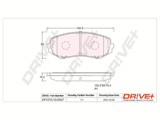 Brake Pad Set, disc brake  Art. DP1010100067