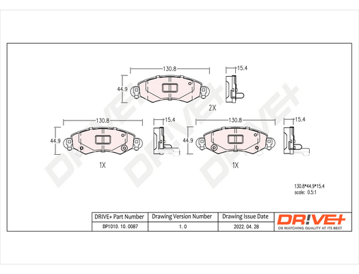 Brake Pad Set, disc brake  Art. DP1010100087