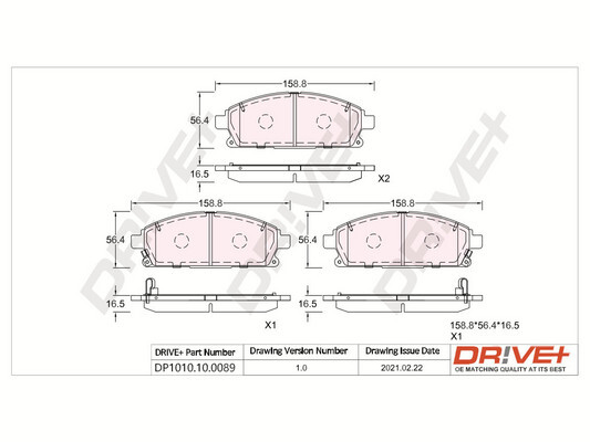 Brake Pad Set, disc brake  Art. DP1010100089