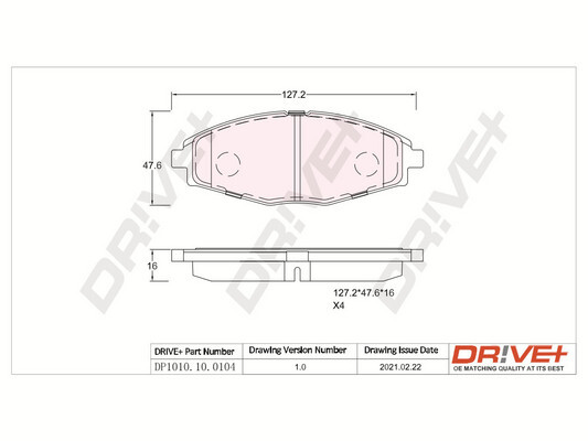 Brake Pad Set, disc brake  Art. DP1010100104