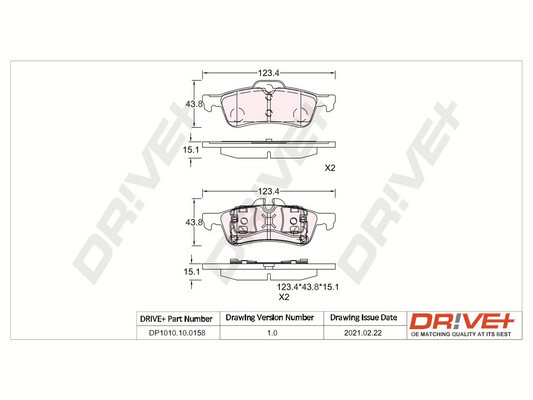 Brake Pad Set, disc brake  Art. DP1010100158