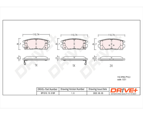 Brake Pad Set, disc brake  Art. DP1010100189