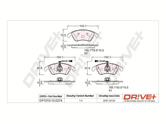 Brake Pad Set, disc brake  Art. DP1010100274