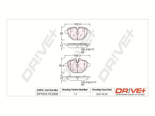 Brake Pad Set, disc brake  Art. DP1010100306