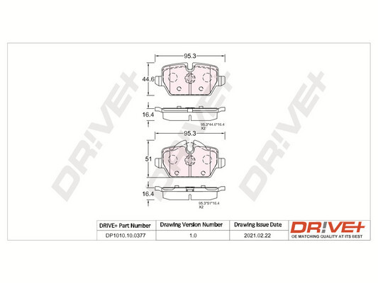 Brake Pad Set, disc brake  Art. DP1010100377