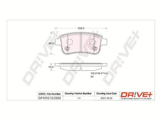 Brake Pad Set, disc brake  Art. DP1010100390