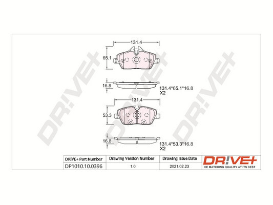 Brake Pad Set, disc brake  Art. DP1010100396