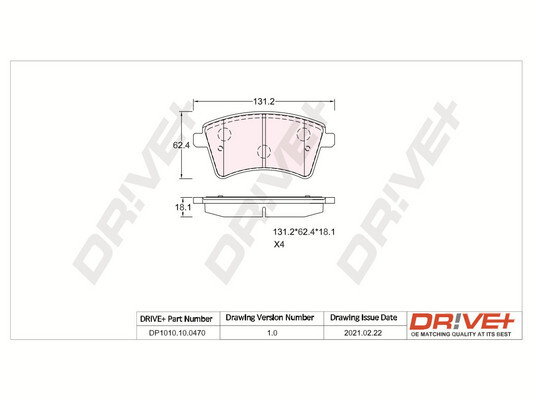 Brake Pad Set, disc brake  Art. DP1010100470