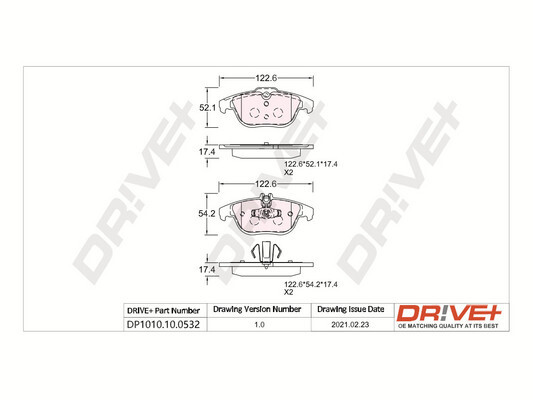 Brake Pad Set, disc brake  Art. DP1010100532