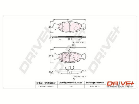 Brake Pad Set, disc brake  Art. DP1010100551