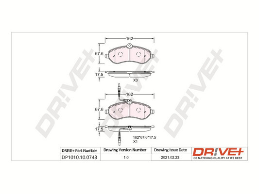 Brake Pad Set, disc brake  Art. DP1010100743