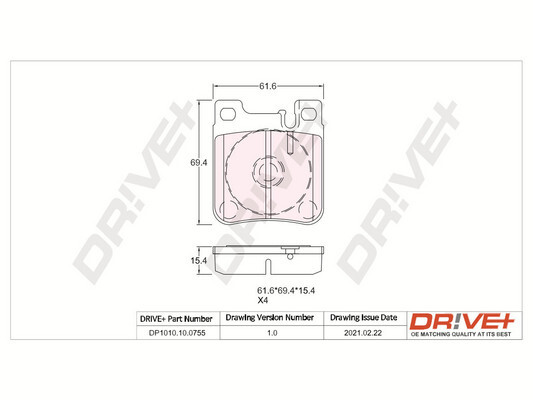 Brake Pad Set, disc brake  Art. DP1010100755