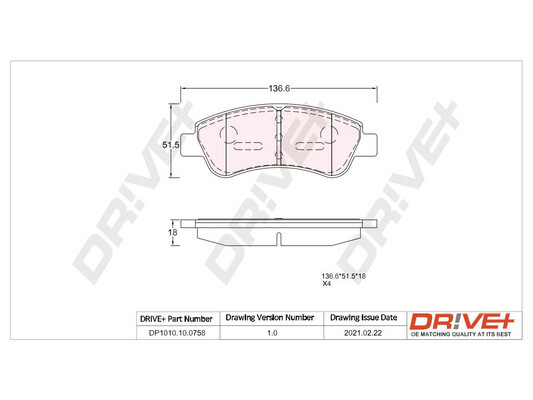 Brake Pad Set, disc brake  Art. DP1010100758