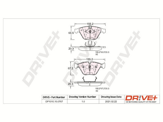 Brake Pad Set, disc brake  Art. DP1010100767