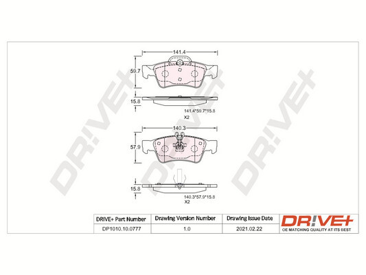 Brake Pad Set, disc brake  Art. DP1010100777