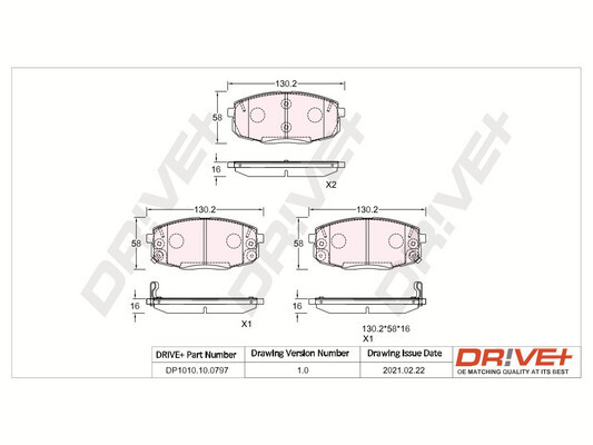 Brake Pad Set, disc brake  Art. DP1010100797