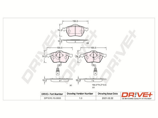 Brake Pad Set, disc brake  Art. DP1010100800