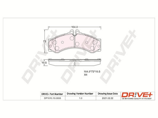 Brake Pad Set, disc brake  Art. DP1010100808