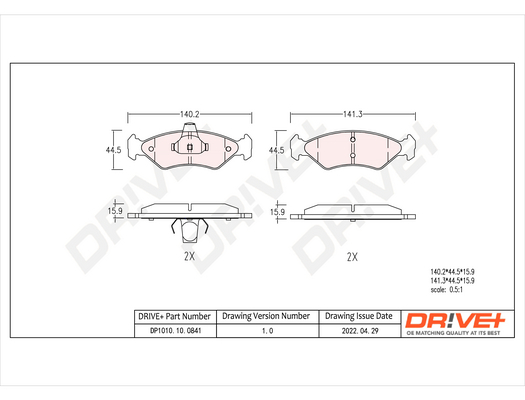 Brake Pad Set, disc brake  Art. DP1010100841