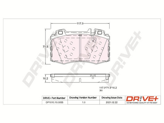 Brake Pad Set, disc brake  Art. DP1010100855