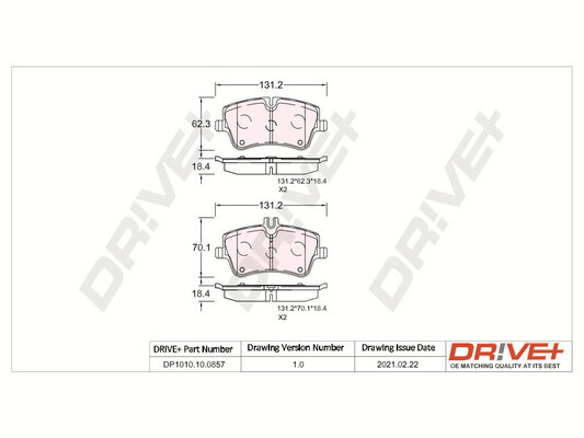 Brake Pad Set, disc brake  Art. DP1010100857