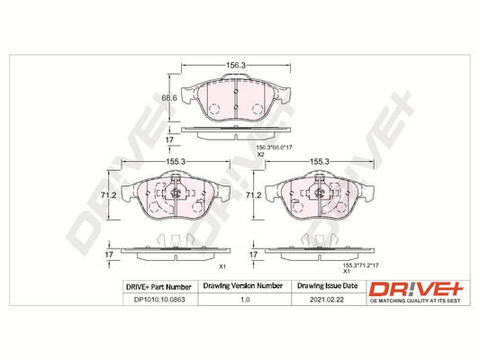 Brake Pad Set, disc brake  Art. DP1010100863