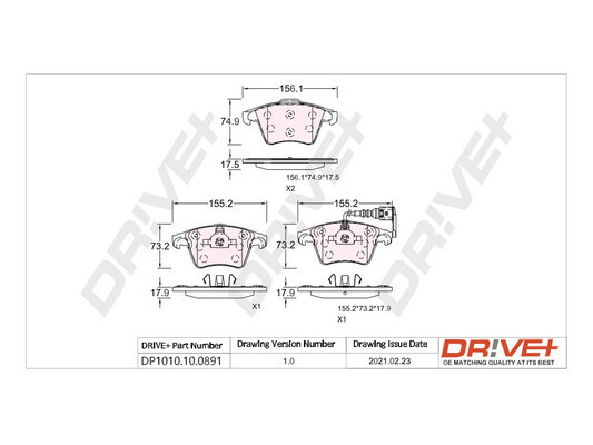 Brake Pad Set, disc brake  Art. DP1010100891