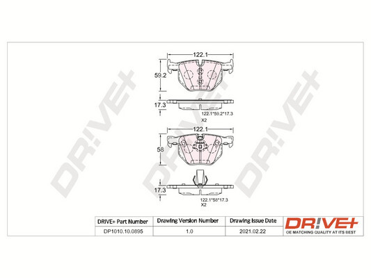 Brake Pad Set, disc brake  Art. DP1010100895