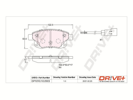 Brake Pad Set, disc brake  Art. DP1010100903