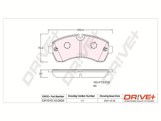 Brake Pad Set, disc brake  Art. DP1010100904