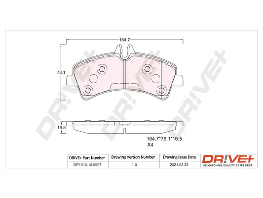 Brake Pad Set, disc brake  Art. DP1010100907