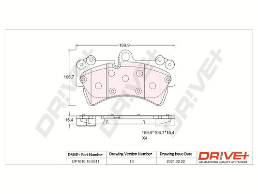 Brake Pad Set, disc brake  Art. DP1010100911