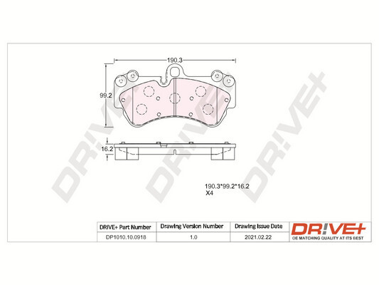 Brake Pad Set, disc brake  Art. DP1010100918